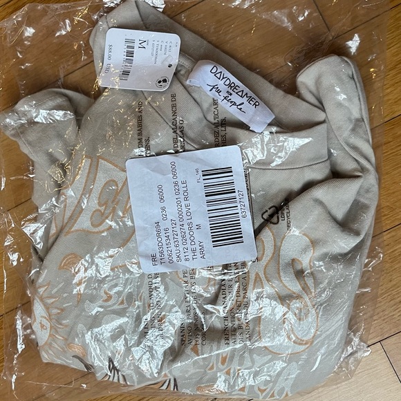 Daydreamer for Free People The Doors Love Rolled Sleeve Tee NWT SOLD OUT Sz M - Picture 2 of 6